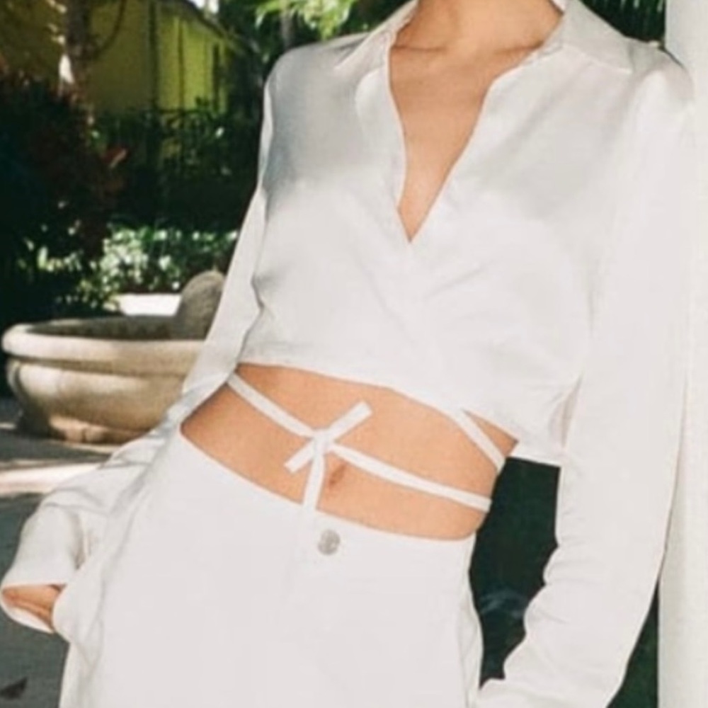 Zara silky crop top